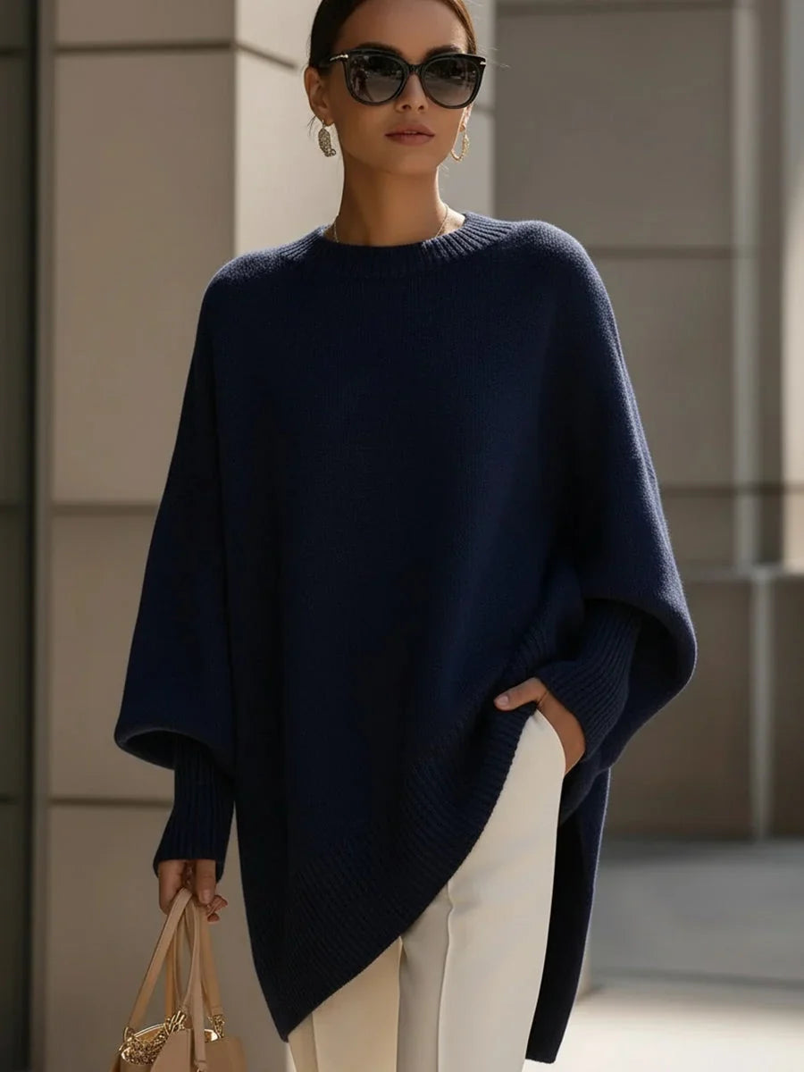 JENNIFER | SUÉTER DE CUELLO ANCHO DRAPEADO EXTRAGRANDE