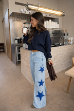 MELISA | JEANS CASUAL RECTOS DE ESTRELLAS
