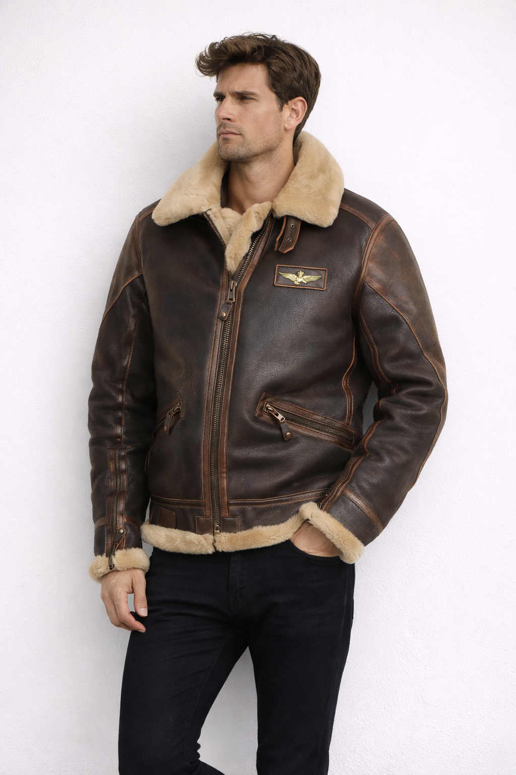 AUSTIN | CHAQUETA CLÁSICA DE AVIADOR