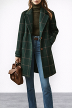 ALEJANDRA | ABRIGO CLÁSICO DE INVIERNO CON ESTAMPADO DE CUADROS