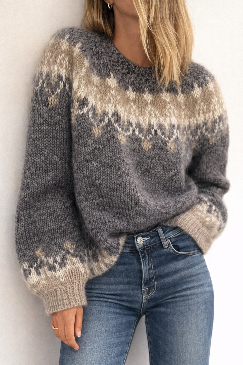 ÁNGELA | SUÉTER VINTAGE DE PUNTO ISLANDÉS