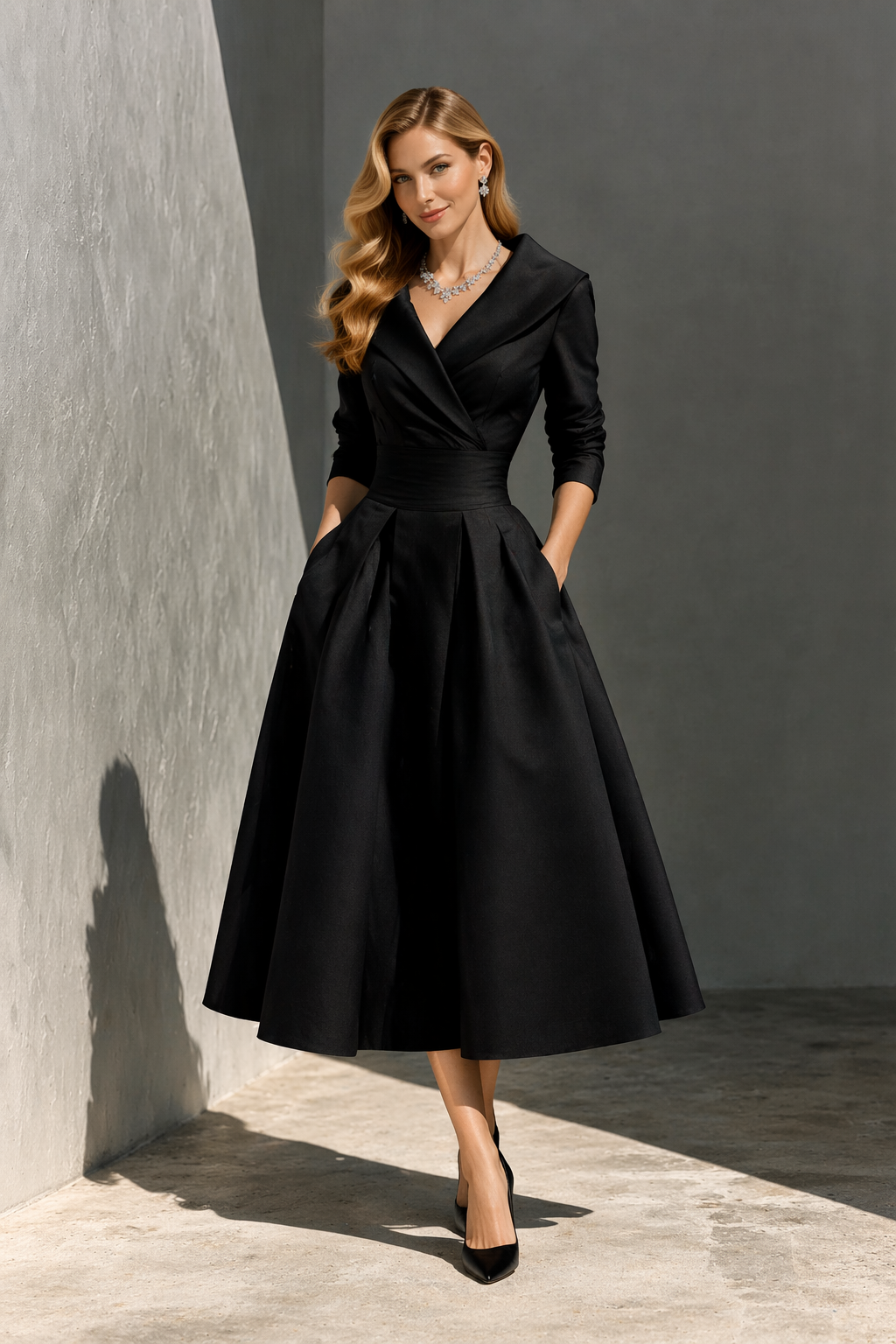 LINA | VESTIDO MIDI DE SATÉN