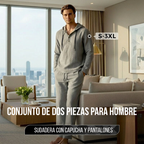 LUCA | CONJUNTO DE 2 PIEZAS DE SUDADERA Y PANTALÓN HOLGADOS PARA HOMBRE