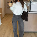MELISA | JEANS CASUAL RECTOS DE ESTRELLAS