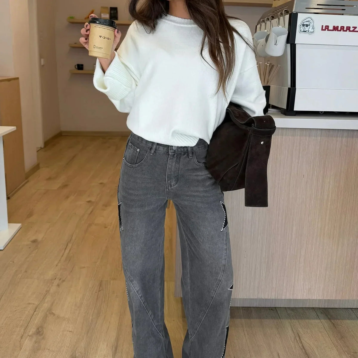 MELISA | JEANS CASUAL RECTOS DE ESTRELLAS