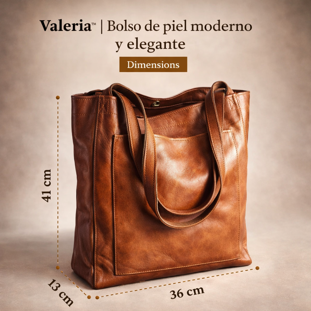 VALERIA | BOLSO DE PIEL MODERNO Y ELEGANTE
