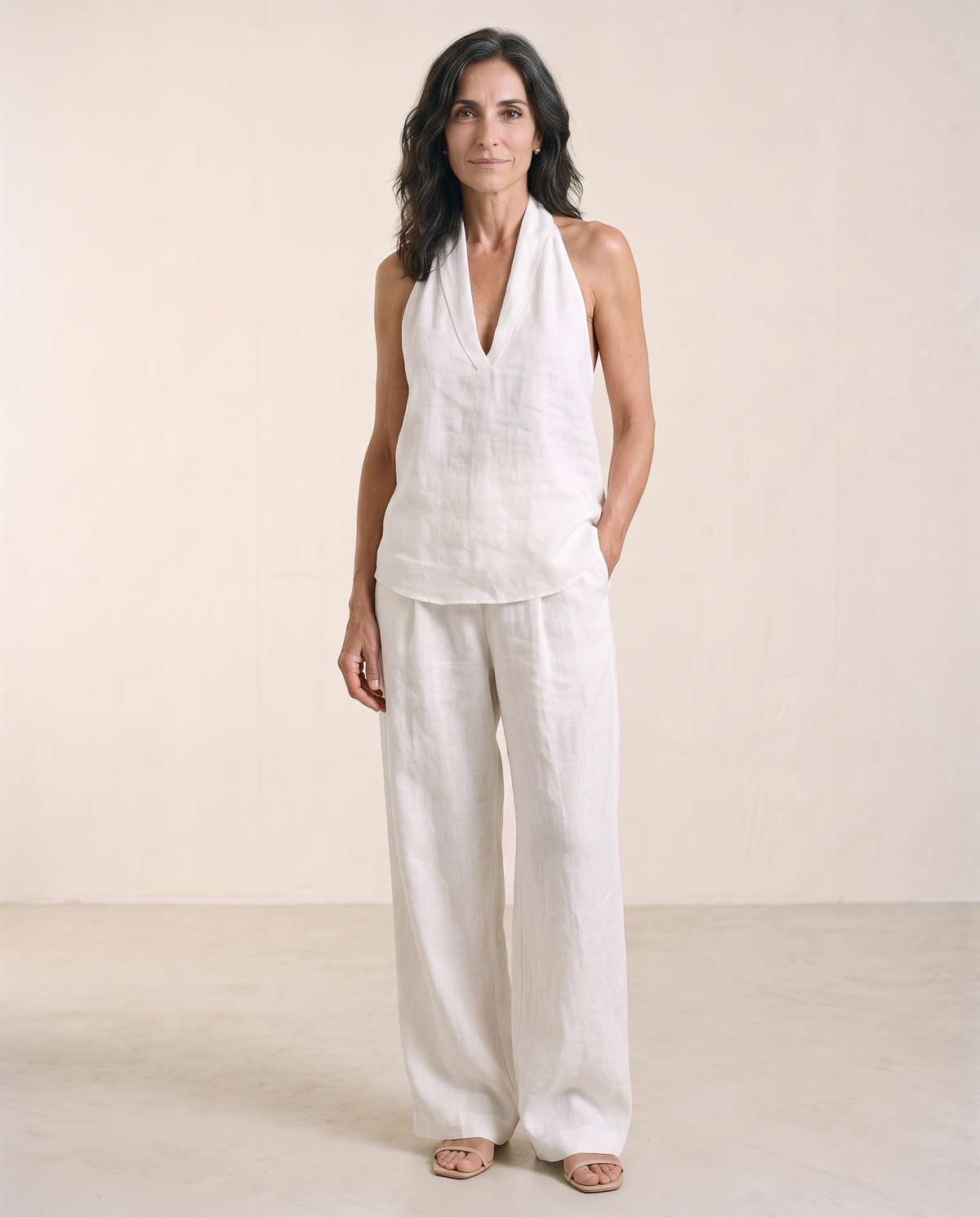 AINHOA | CONJUNTO DE DOS PIEZAS CON TEXTURA DE LINO