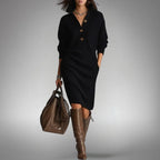 CONSTANCE | Vestido de punto suave con botones
