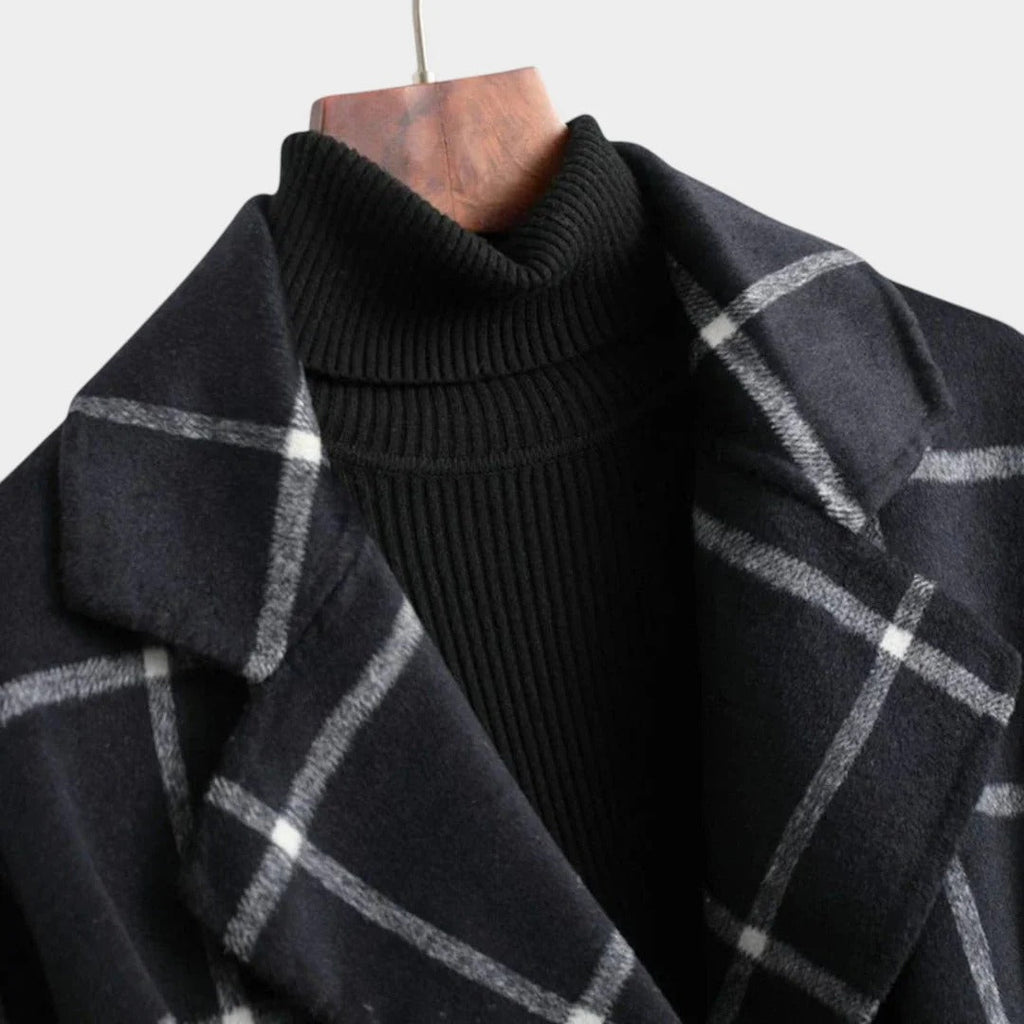 ALEJANDRA | ABRIGO CLÁSICO DE INVIERNO CON ESTAMPADO DE CUADROS