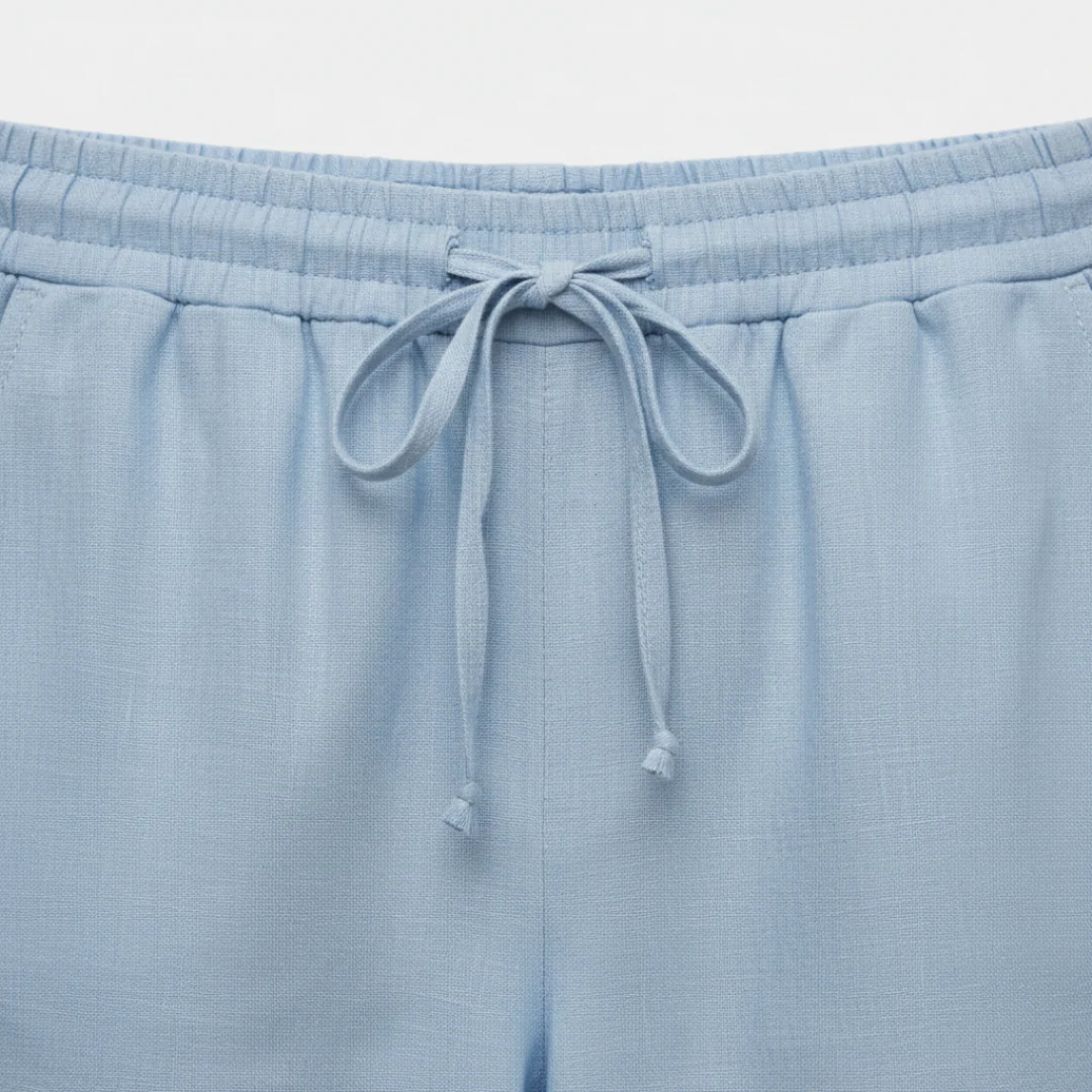 CAPRI | PANTALÓN MUJER CON CINTURA ELÁSTICA Y CORDÓN