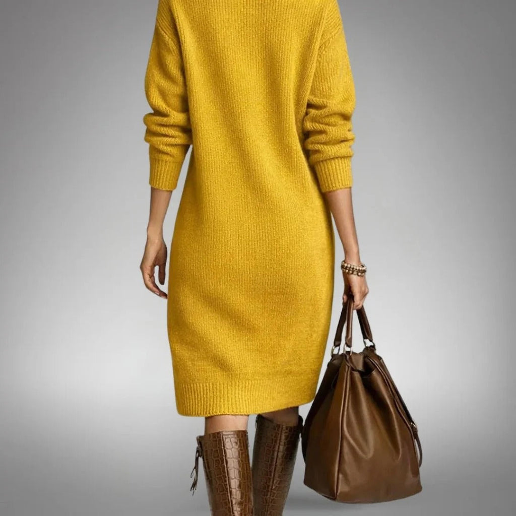 CONSTANCE | Vestido de punto suave con botones