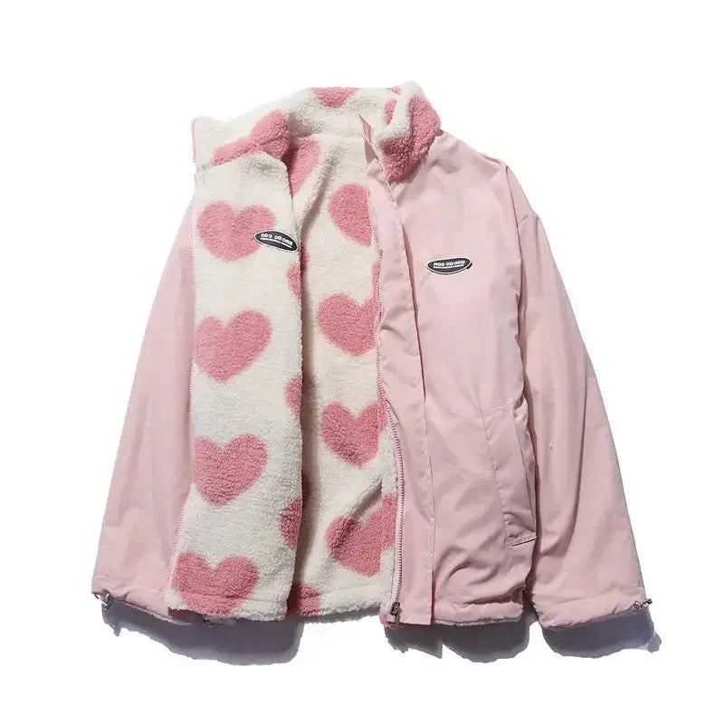 RUPERTA | CHAQUETA REVERSIBLE CON CORAZONES