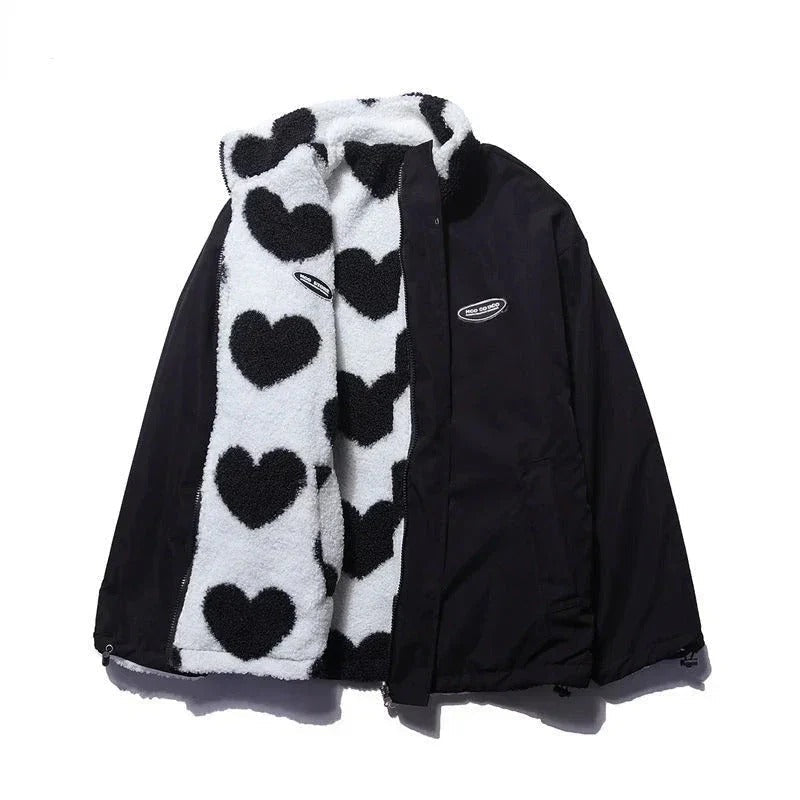 RUPERTA | CHAQUETA REVERSIBLE CON CORAZONES