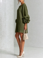 LOLA | MINIVESTIDO CON ESTAMPADO FLORAL Y CIERRE DE BOTONES