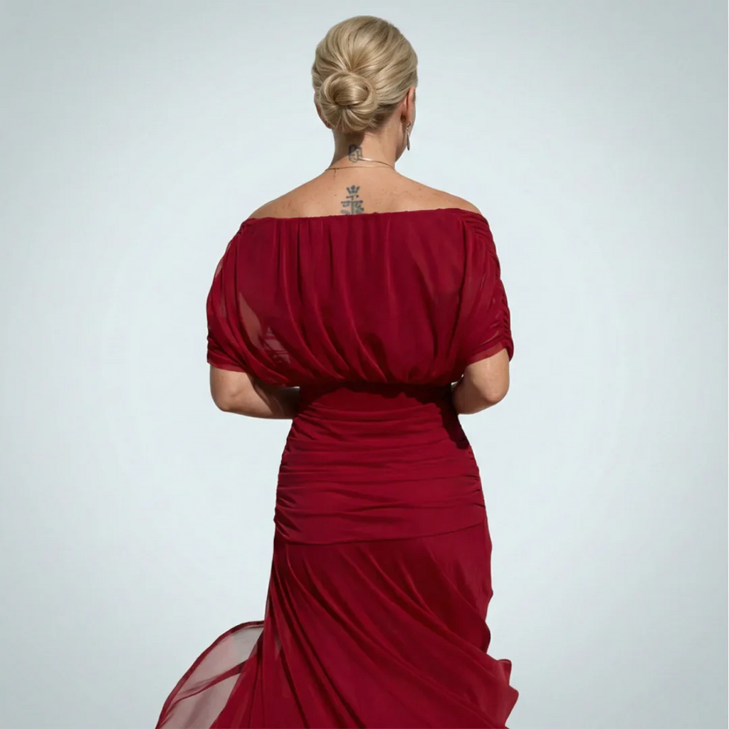 LUISA | ELEGANTE VESTIDO LARGO CON ESCOTE EN V QUE REALZA LA SILUETA