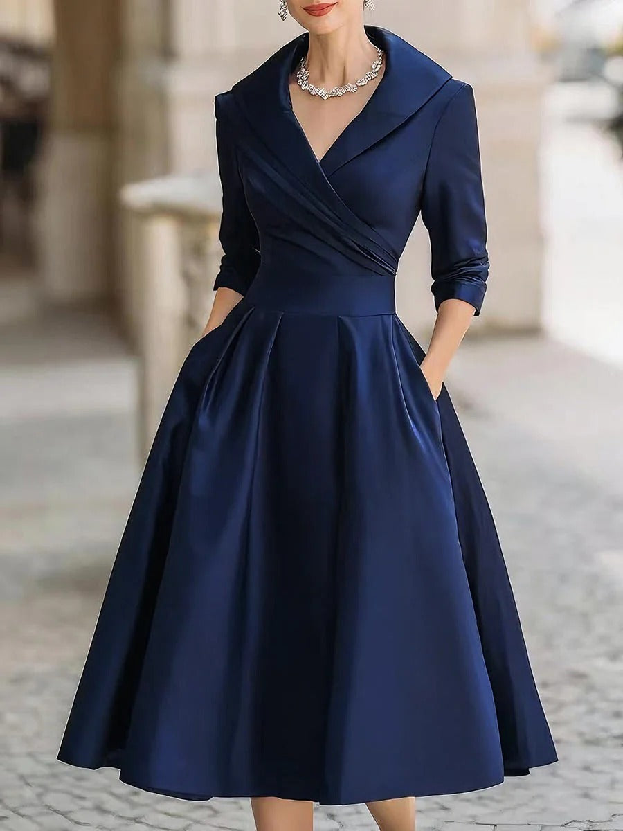 LINA | VESTIDO MIDI DE SATÉN