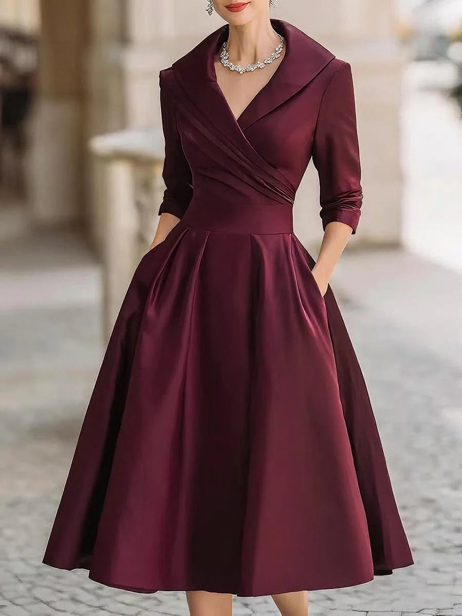 LINA | VESTIDO MIDI DE SATÉN
