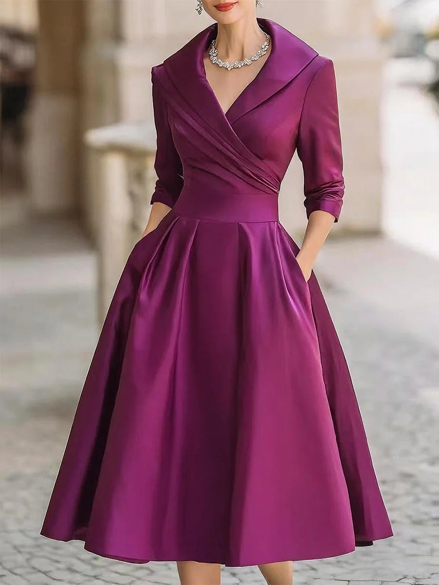 LINA | VESTIDO MIDI DE SATÉN