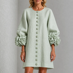 LOLA | MINIVESTIDO CON ESTAMPADO FLORAL Y CIERRE DE BOTONES