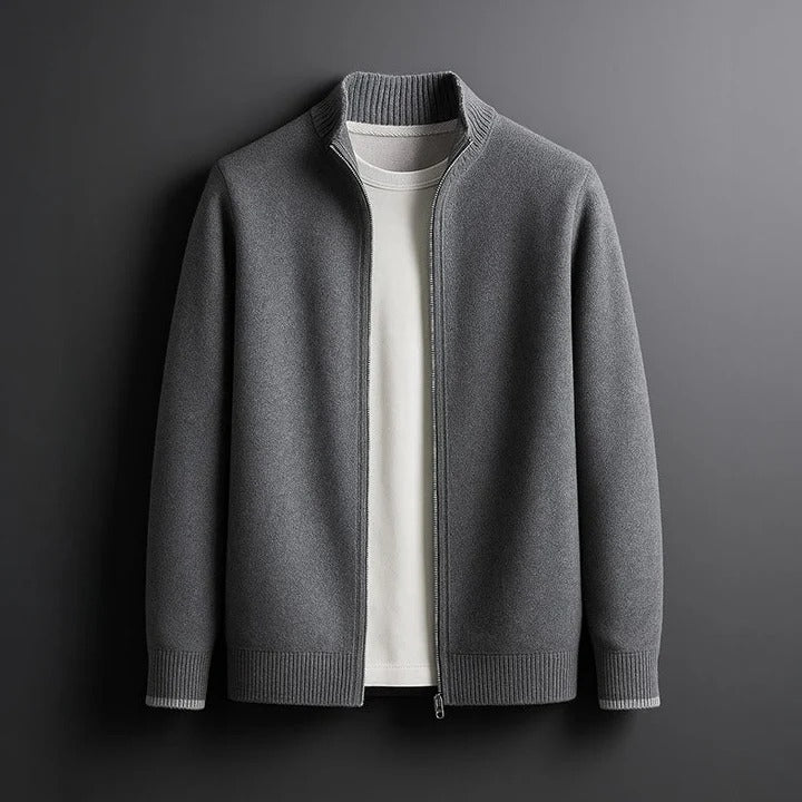 HARVEY | CÁRDIGAN ELEGANTE DE LANA CON CREMALLERA
