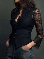 CLAUDIA | BLAZER NEGRO CON ENCAJE