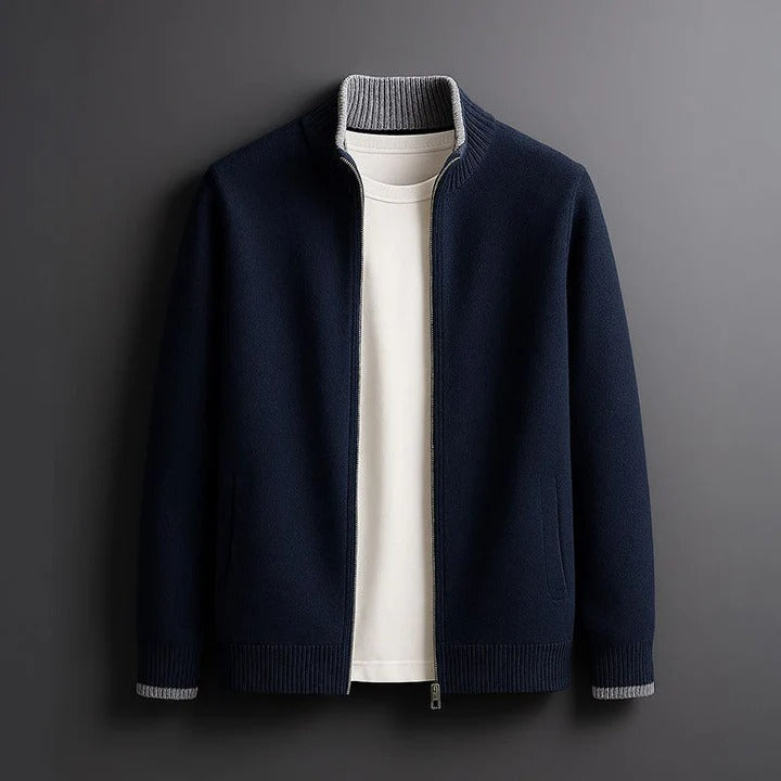 HARVEY | CÁRDIGAN ELEGANTE DE LANA CON CREMALLERA