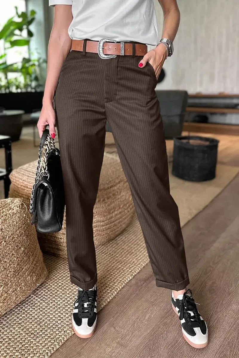 MATHILDA | PANTALONES DE RAYAS ELEGANTES QUE FAVORECEN LA FIGURA