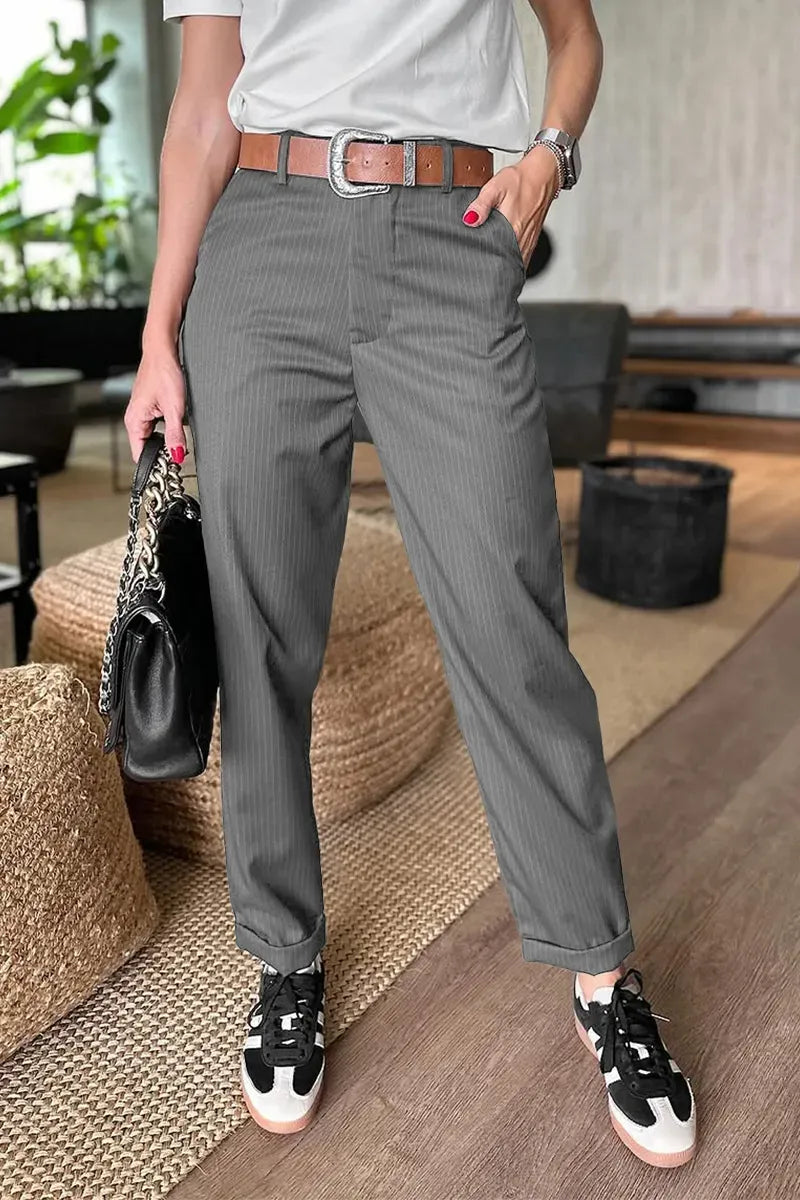 MATHILDA | PANTALONES DE RAYAS ELEGANTES QUE FAVORECEN LA FIGURA