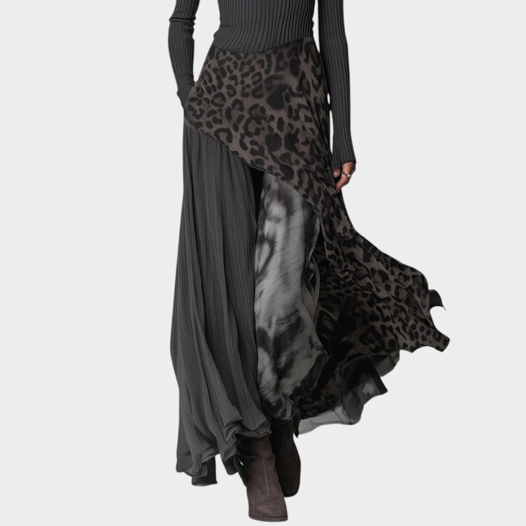 LUCIA | VESTIDO LARGO CON ESTAMPADO DE LEOPARDO