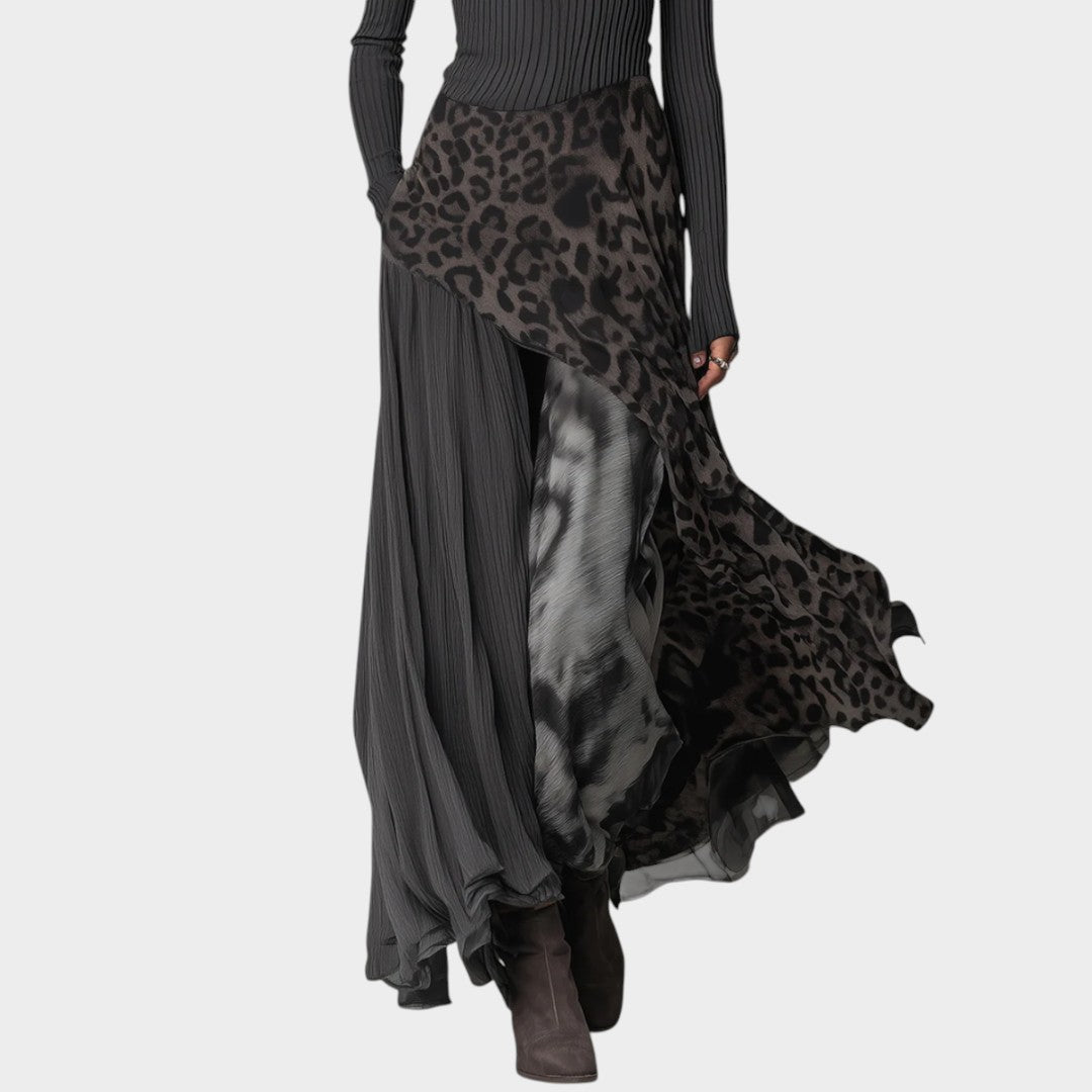 LUCIA | VESTIDO LARGO CON ESTAMPADO DE LEOPARDO