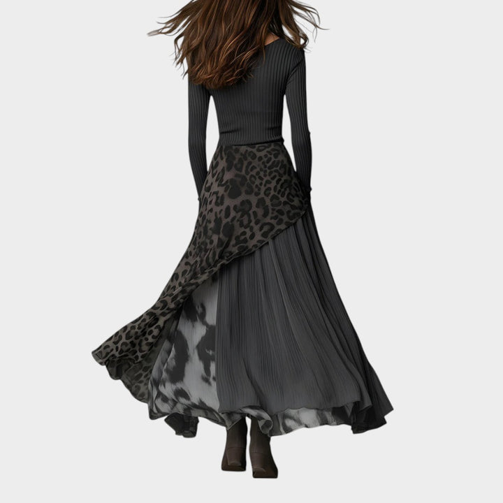 LUCIA | VESTIDO LARGO CON ESTAMPADO DE LEOPARDO