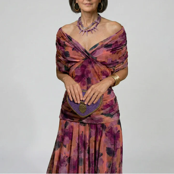 LUISA | ELEGANTE VESTIDO LARGO CON ESCOTE EN V QUE REALZA LA SILUETA