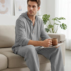 LUCA | CONJUNTO DE 2 PIEZAS DE SUDADERA Y PANTALÓN HOLGADOS PARA HOMBRE