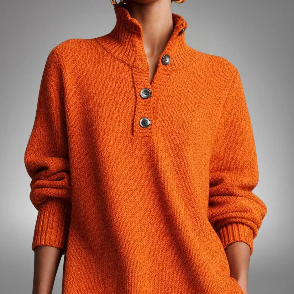CONSTANCE | Vestido de punto suave con botones
