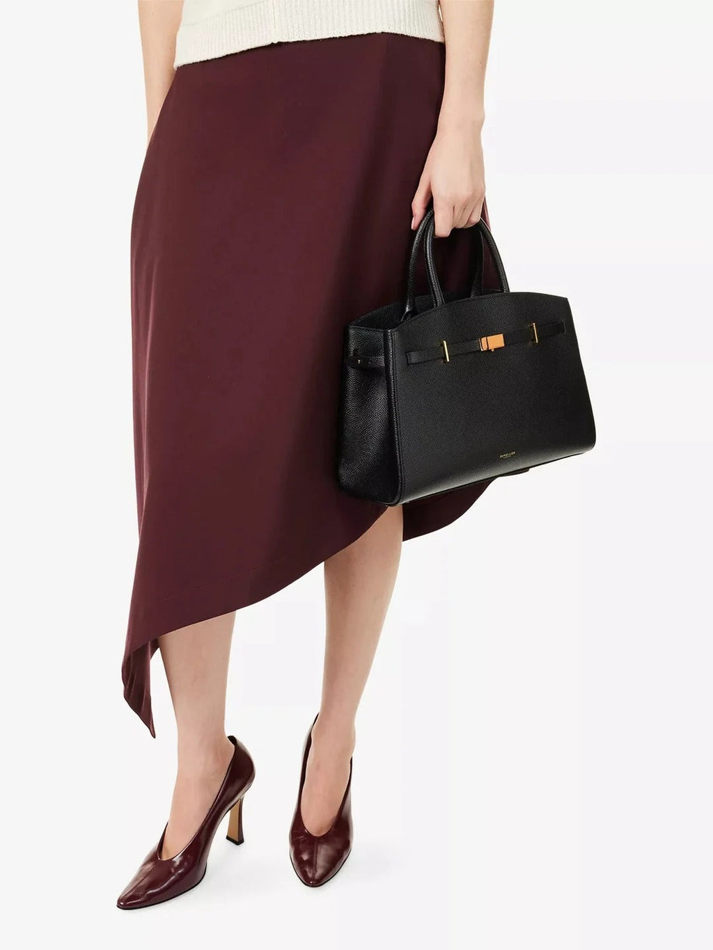Amélisse - Elegante bolso de mano midi de piel