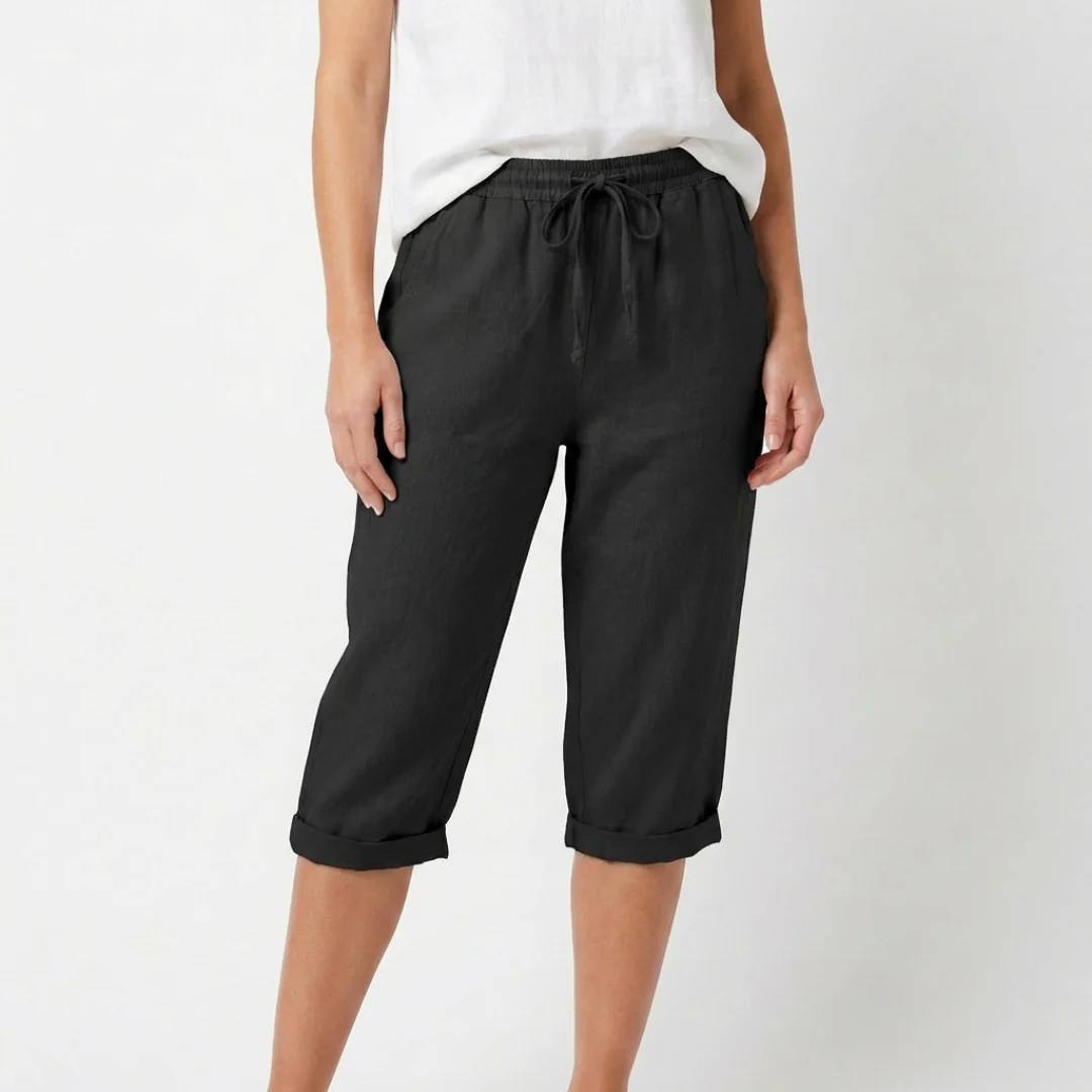 CAPRI | PANTALÓN MUJER CON CINTURA ELÁSTICA Y CORDÓN