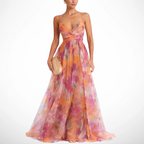 CENTELLA | VESTIDO LARGO DE ELEGANCIA FLORAL
